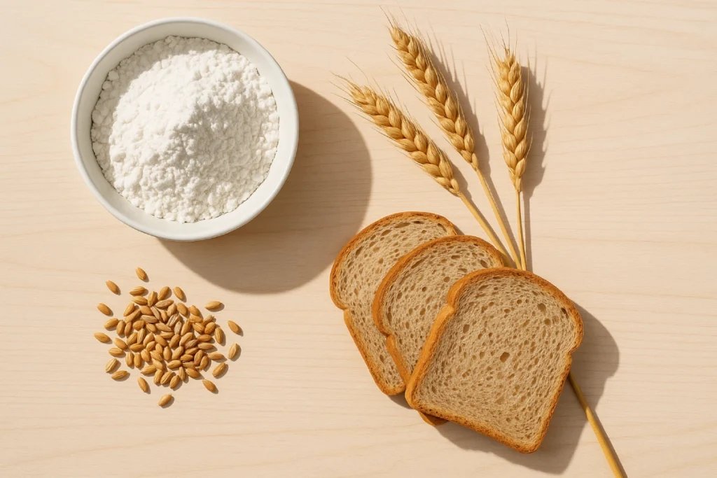 Ce este glutenul? Definiție gluten, exemple gluten, alimente cu gluten. Pâine, făină, semințe, spic de grâu